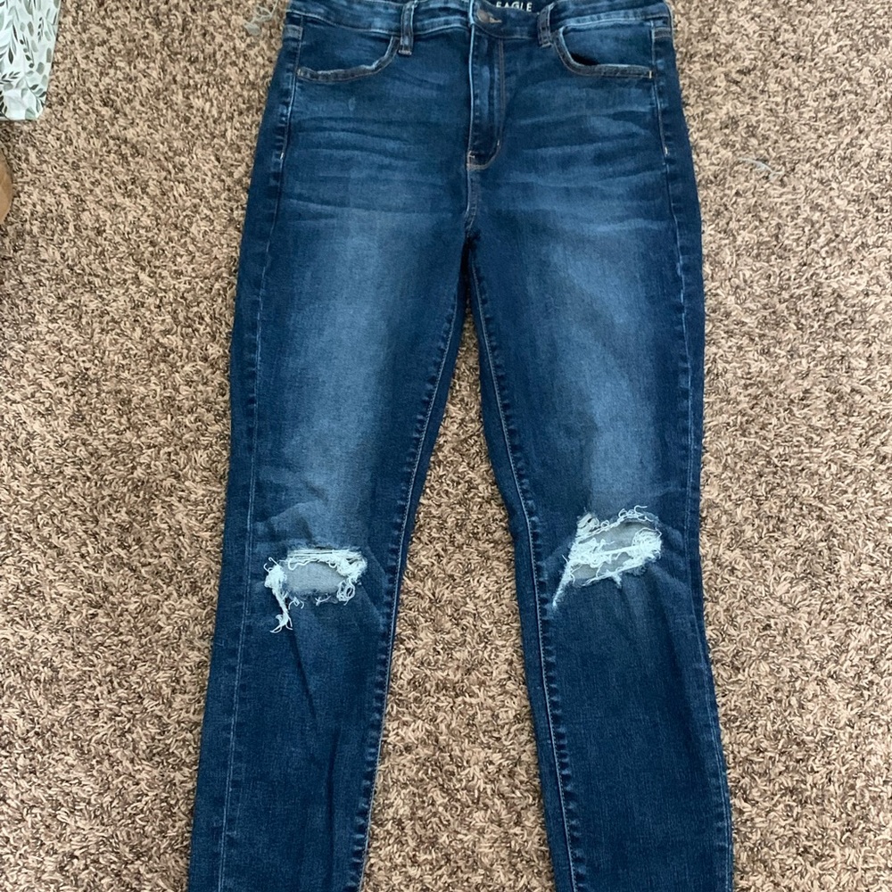 American Eagle next level stretch jeans.